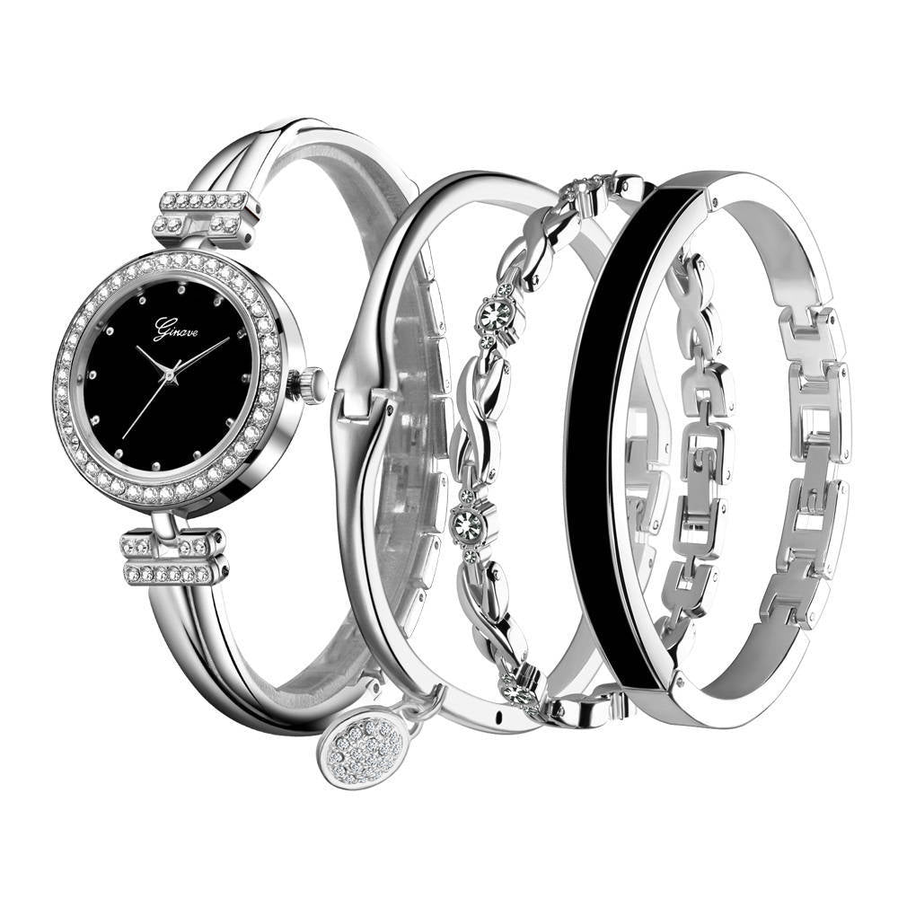 Ladies Fashion Quartz Watch Four-piece suit