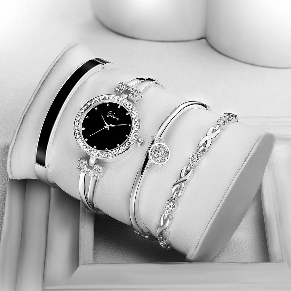 Ladies Fashion Quartz Watch Four-piece suit