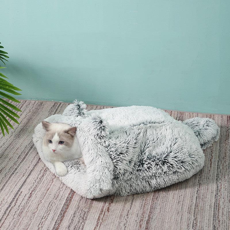 Cat Sleeping Plush Bag  - Warm and cute bag for cats