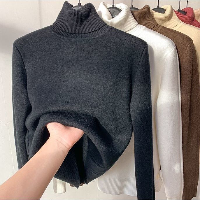 Winter Solid Turtleneck Fleece Casual / Classic Warm& Soft!