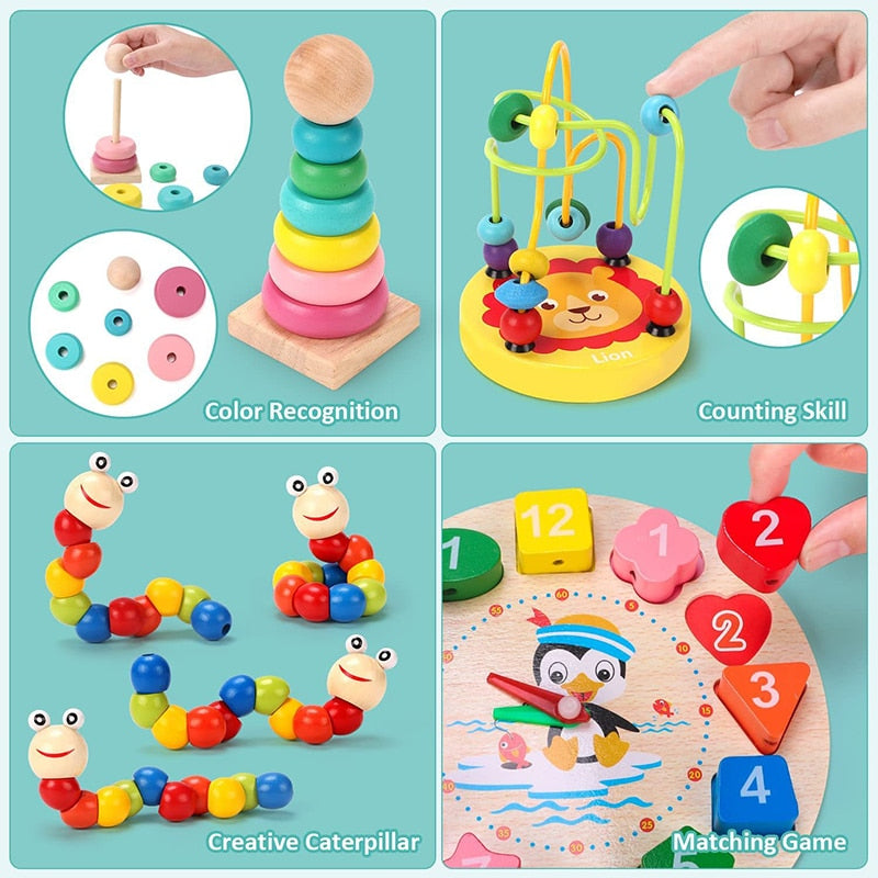 Toy Puzzles Game for Children Sensory Blocks