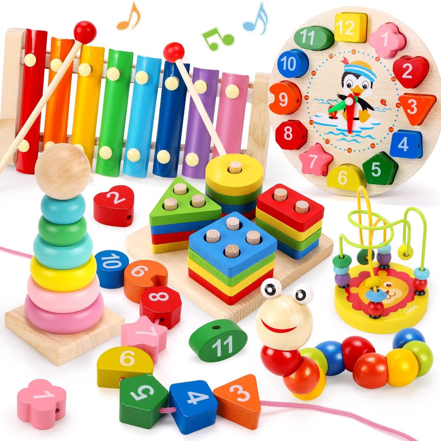 Toy Puzzles Game for Children Sensory Blocks