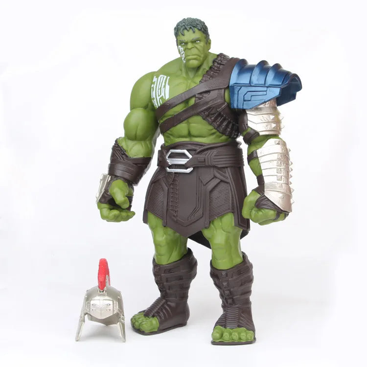 35cm Avengers Marvel Hulk Thor 3 Ragnarok Hands Moveable War Hammer Battle Axe Gladiator BJD Hulk Action Figure Model Toy