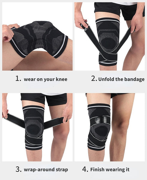 how to put on a knee brace