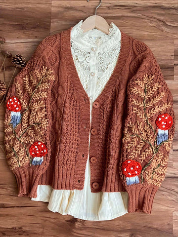 Cottagecore Mushroom Cardigan | VintageMist