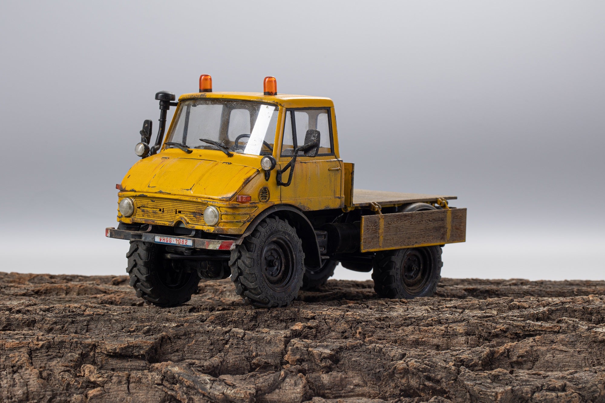 【Fair RC】ROCHOBBY 1/18 Mogrich Yellow Rusted Mod RTR RC Truck 〜 ウニモグの錆加工イエロー版モッド (5)