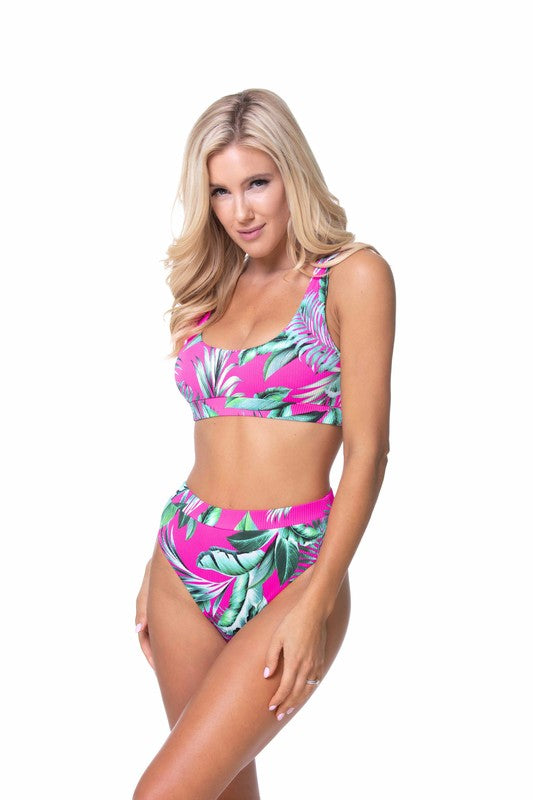 RIBBED TROPICAL SET