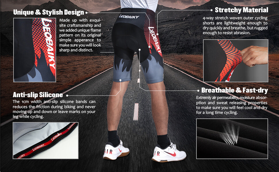 Men's Quick-Dry Padded Cycling Shorts 04