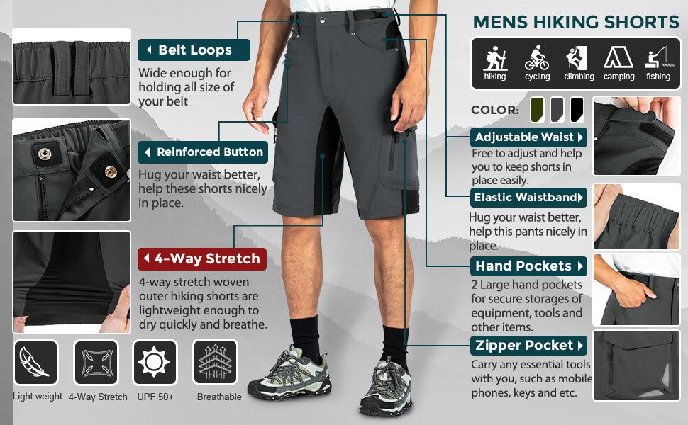 Men's Quick Dry Stretchy Mountain Bike Shorts