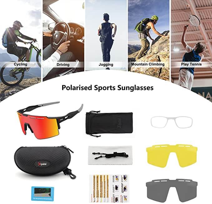 Polarized Cycling Sunglasses Sports Glasses for Men Women 04