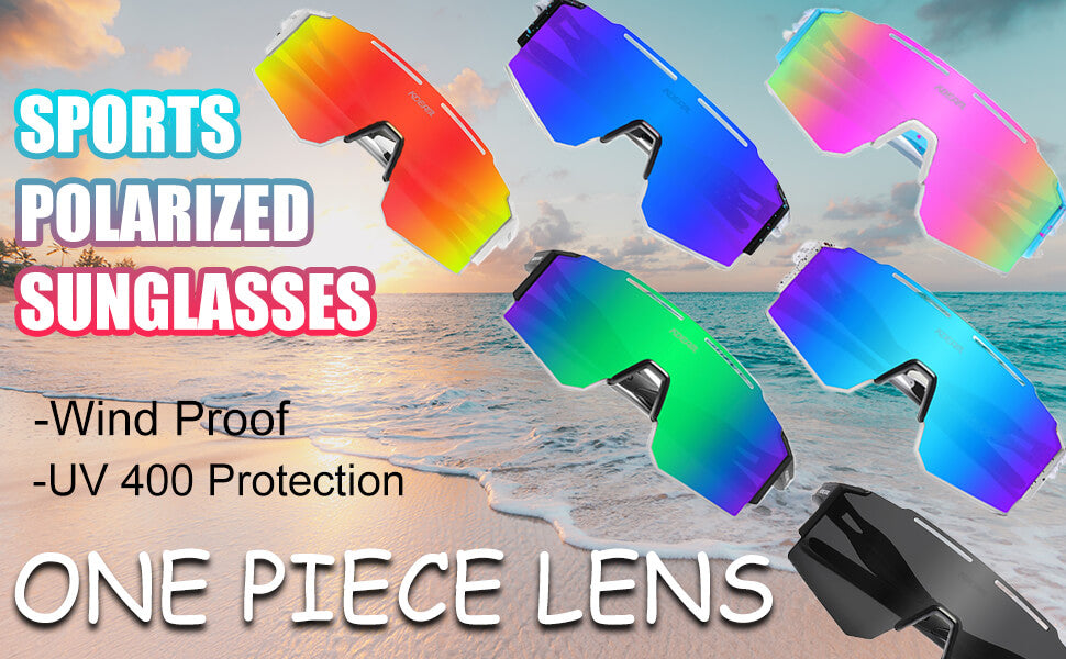 Sports Polarized Sunglasses for Men and Women, UV 400 Protection Sunglasses for Cycling, Running, Driving