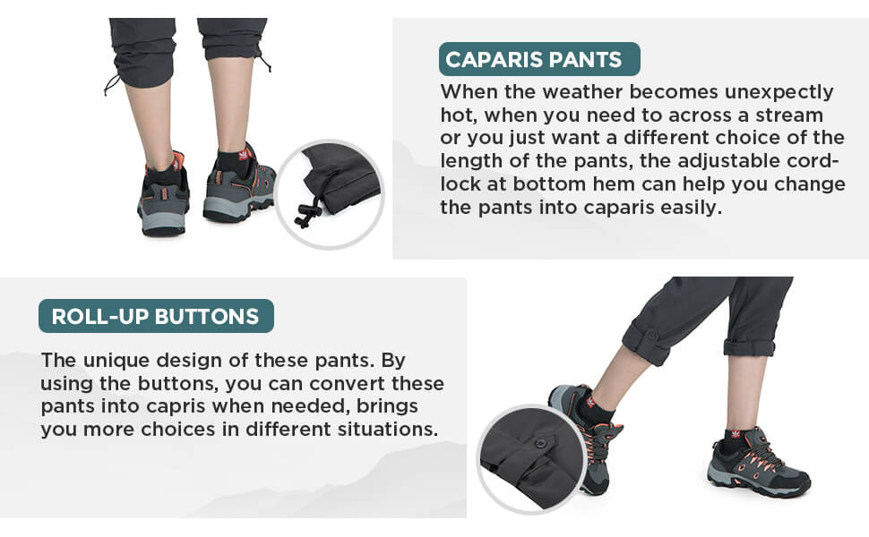 Women's UPF50+ Quick Dry Lightweight Hiking Pants