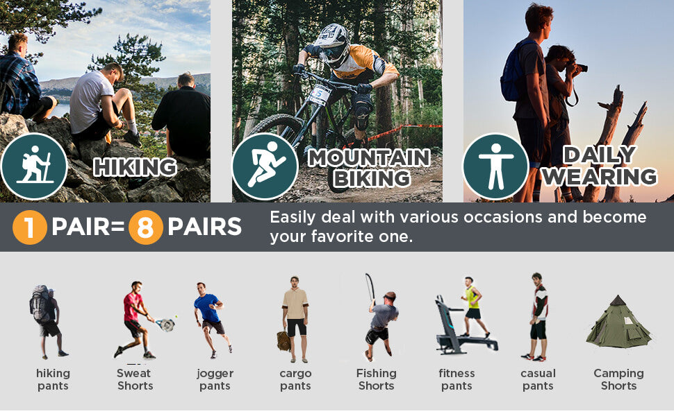 Men's Lightweight Quick-Dry Zip Off MTB Shorts