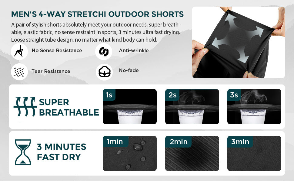 Men's Lightweight Quick-Dry Zip Off MTB Shorts