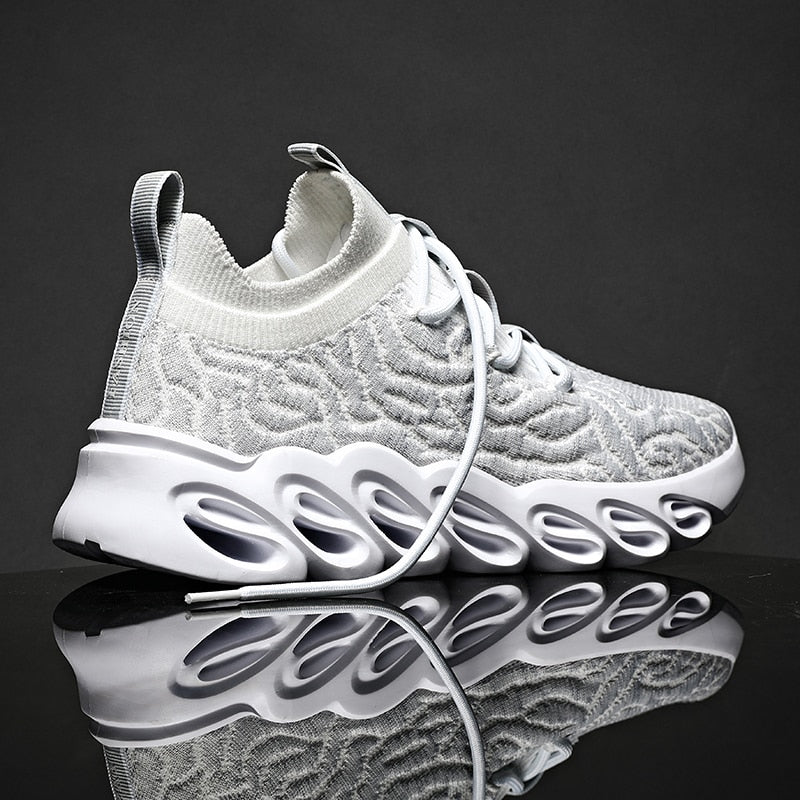 Gray White Running Shoes