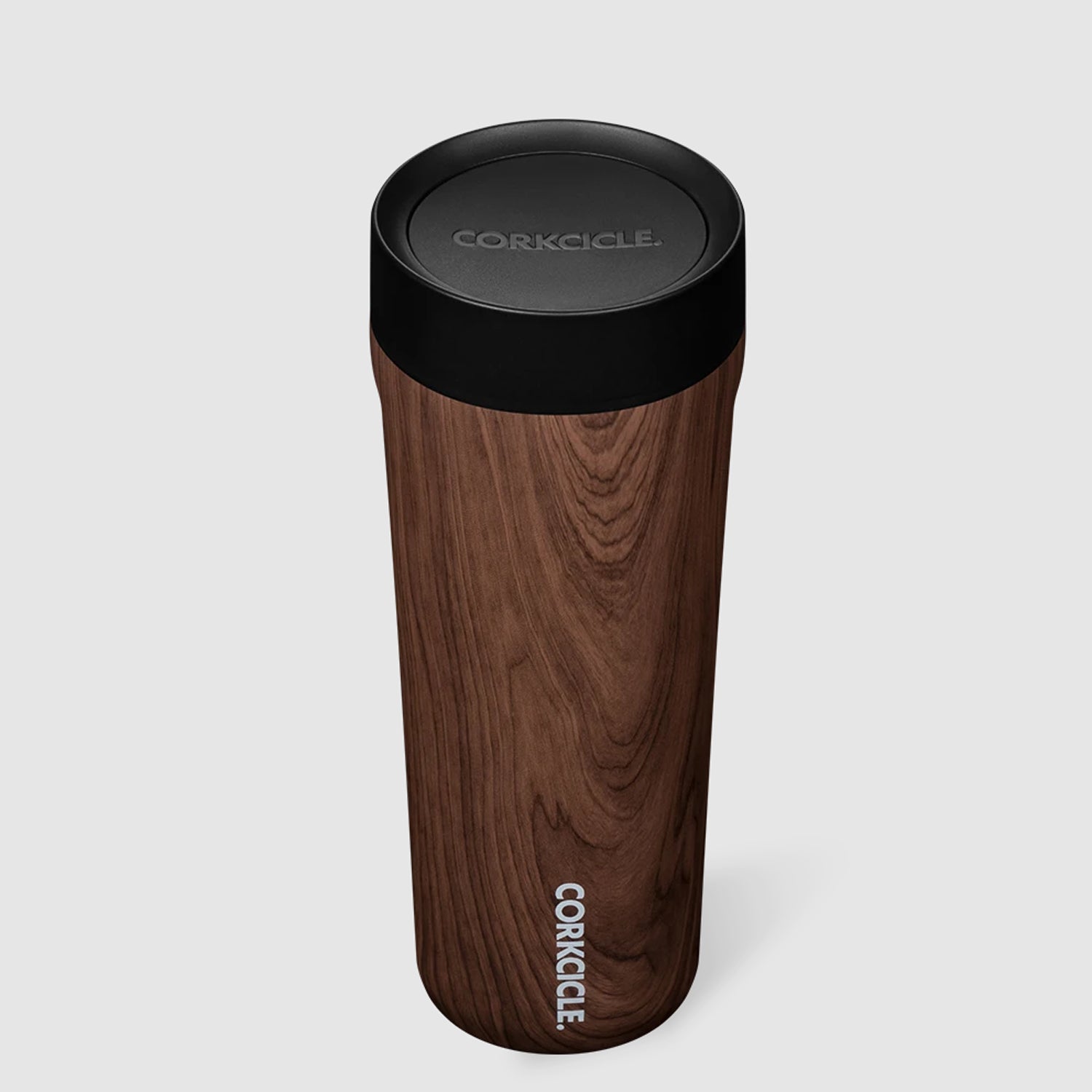 Corkcicle Commuter Cup 17 Ounce Insulated Spill Proof Coffee Mug, Walnut Wood