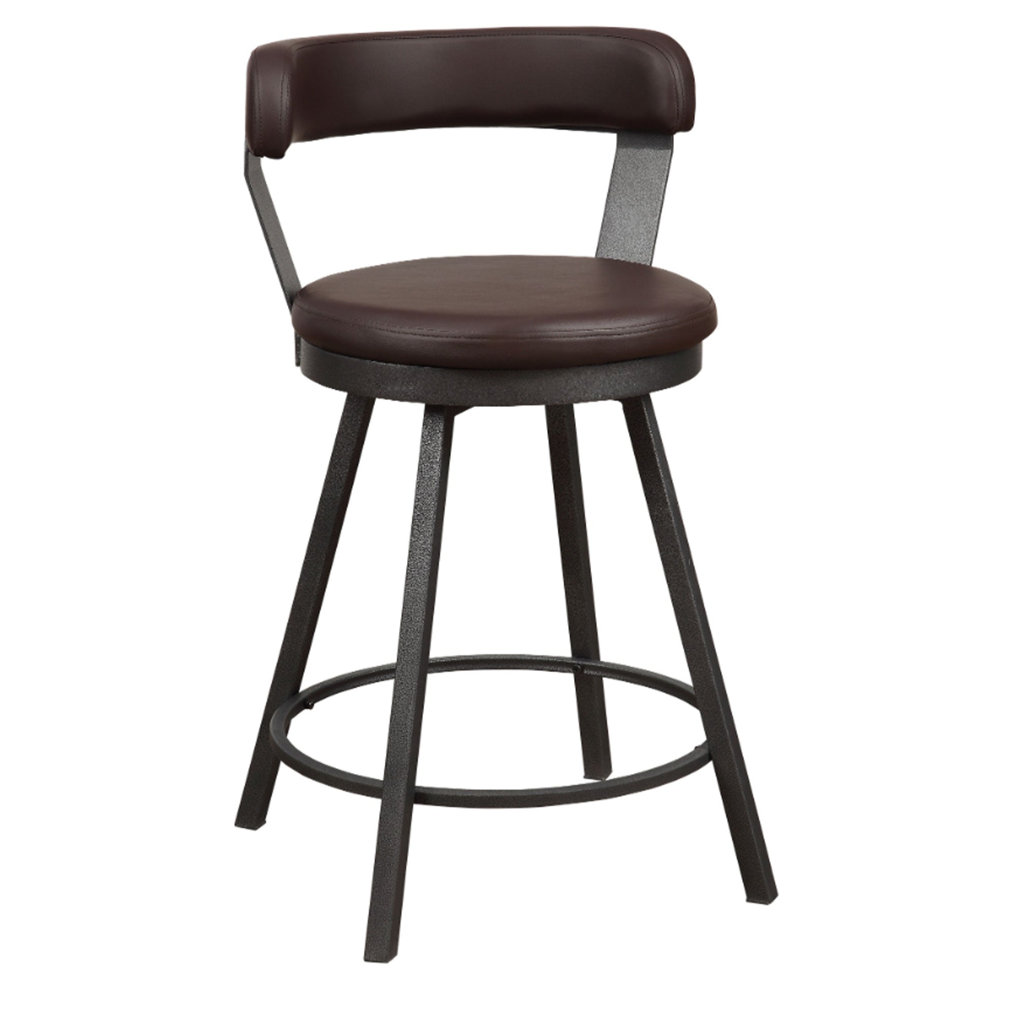 Homelegance Appert Collection 24 Inch Swiveling Counter Stool, Set of 2, Brown