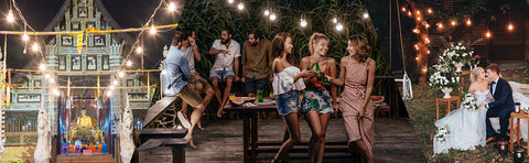 string light poles for outdoors