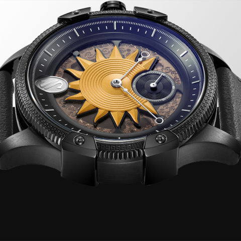 watch with solar system