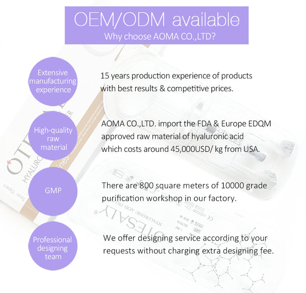 Otesaly dermal filler OEM ODM available