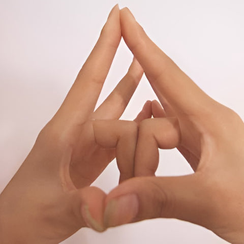 two middle finger met together gesture rimmoto