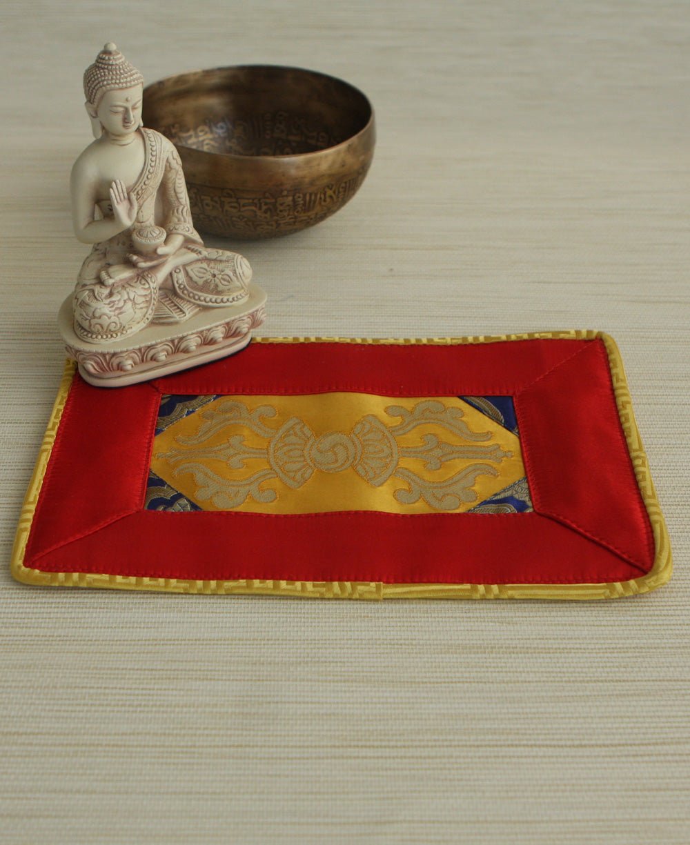 Brocade Altar Mat With Vajra Design