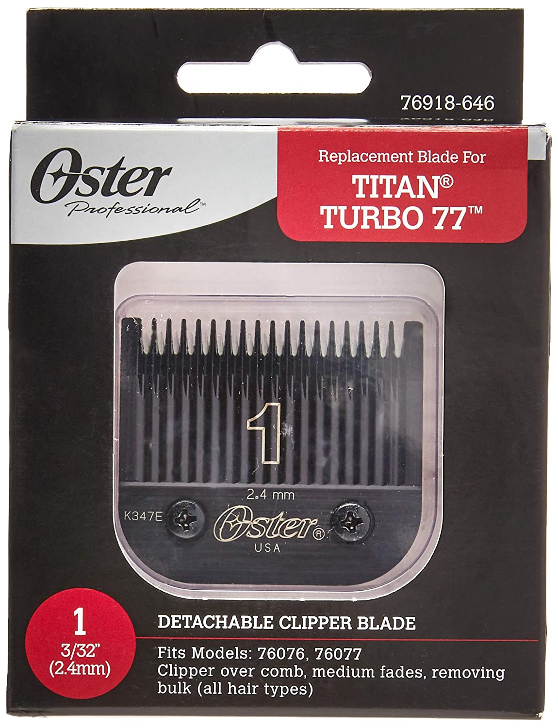 Oster Det. Blade for Titan & Turbo77 - 1 Model OS-076918-646-005, UPC: 034264403109