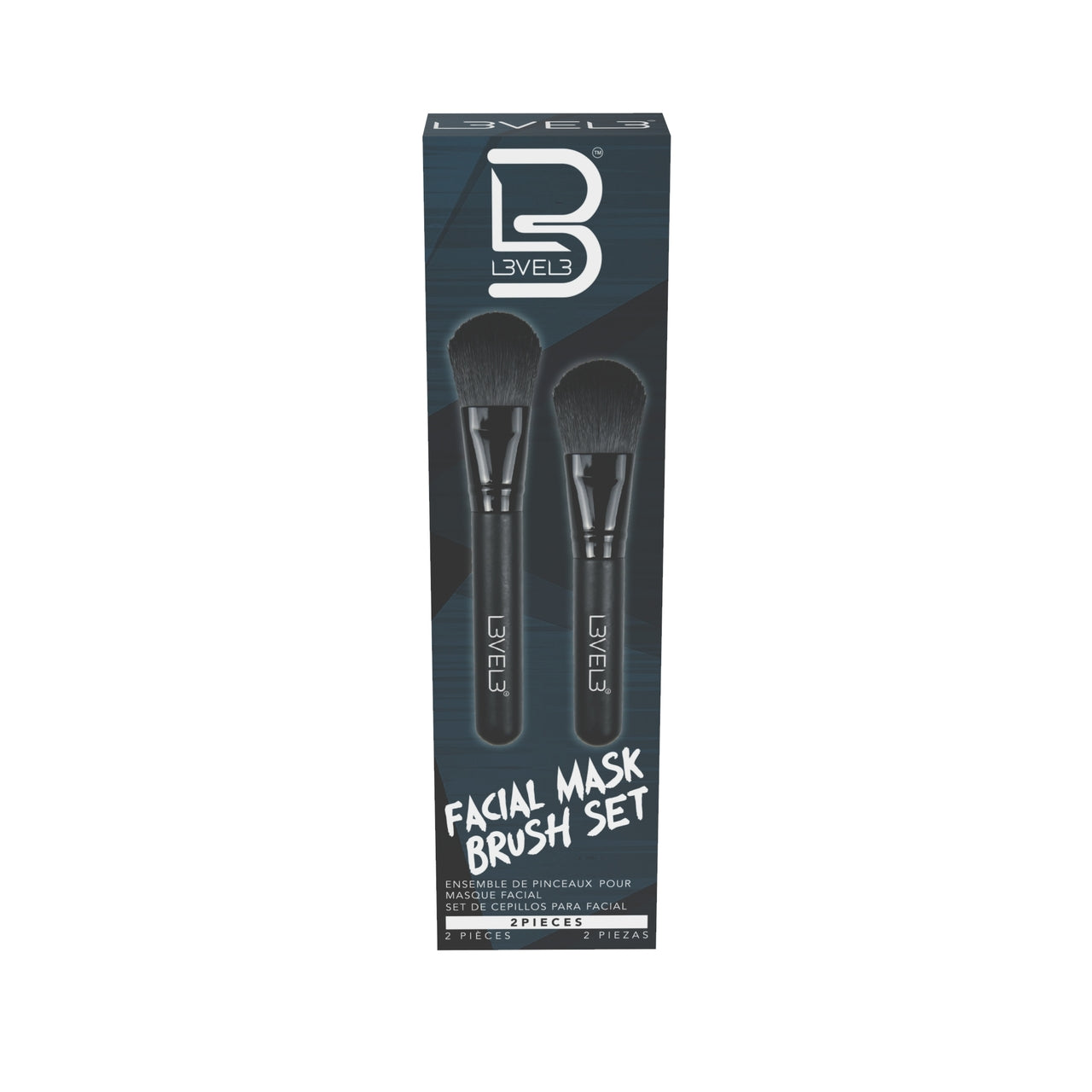 L3VEL3 Facial Mask Application Brushes - 2 Pack Model #L3-MKB010, UPC: 850016995773