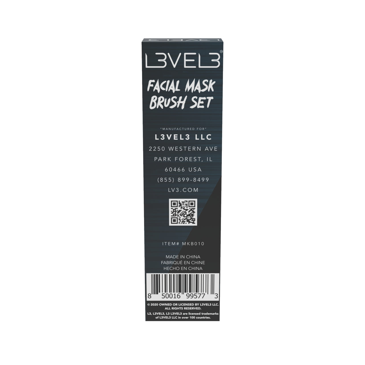 L3VEL3 Facial Mask Application Brushes - 2 Pack Model #L3-MKB010, UPC: 850016995773