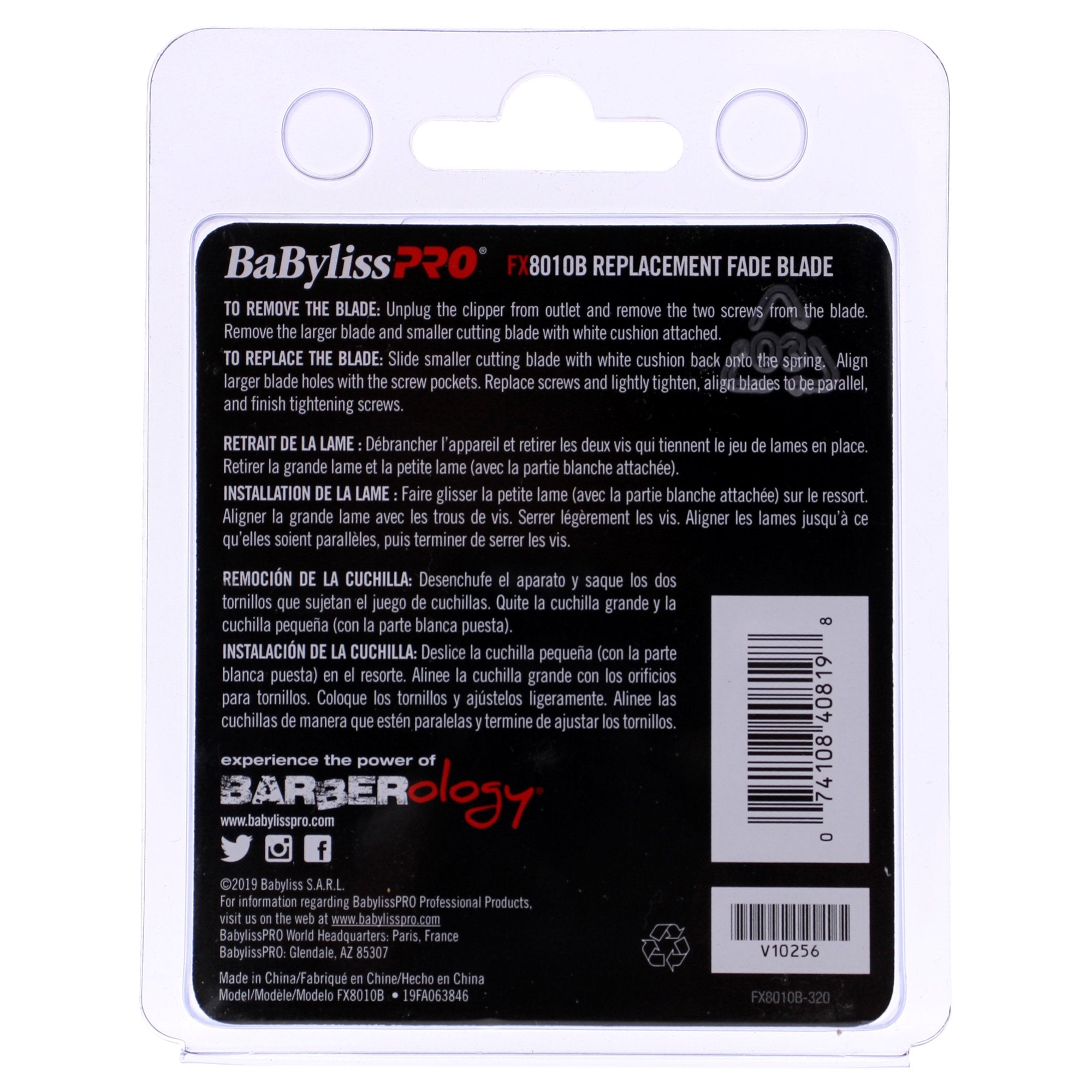 BaBylissPRO Replacement FX8010B Graphite FADE Blade