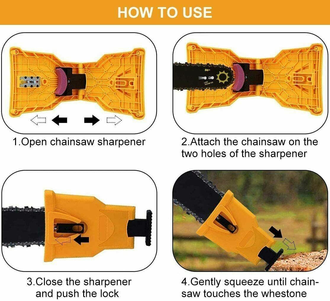 Chainsaw Teeth Sharpener 14-20 Inch Saw Chain Blade Fast Sharpening Stone System