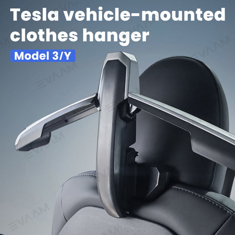 Back Seat Headrest Clothes Folding Hanger for Tesla Model 3/Y (2018-2024)