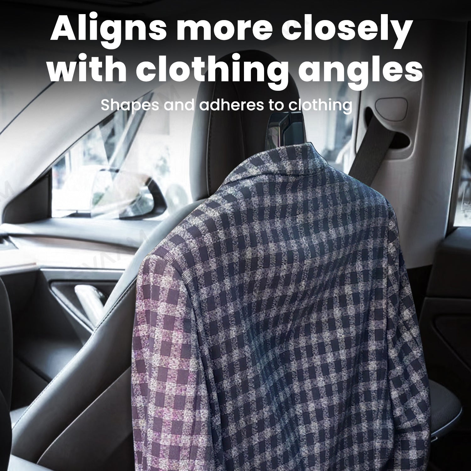 Back Seat Headrest Clothes Folding Hanger for Tesla Model 3/Y (2018-2024)
