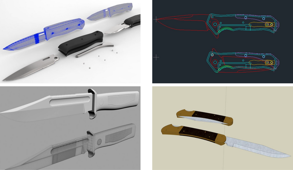 knife drawing design