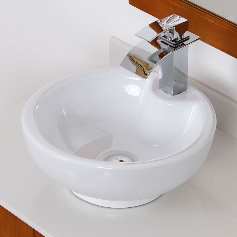 ELITE Grade A Ceramic Bathroom Sink With Round Design 4074