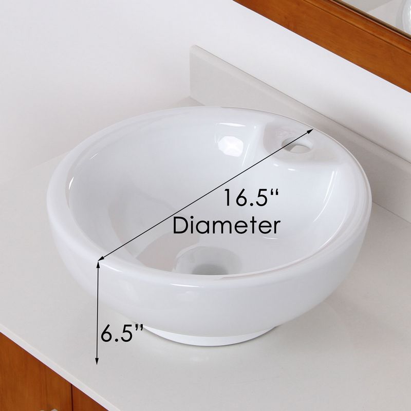 ELITE Grade A Ceramic Bathroom Sink With Round Design 4074