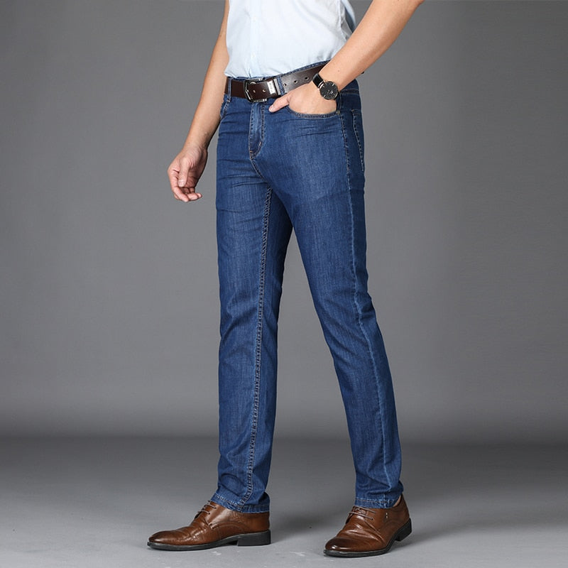 Koen - Light Wash Straight Cut Denim Jeans