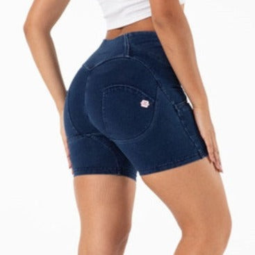 Cheeky Blue High Waist Butt Lift Shorts