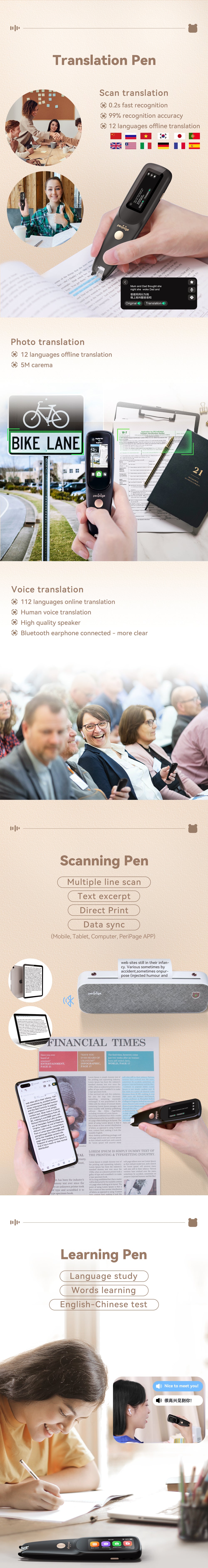Bolígrafo de traducción PeriPage D2S