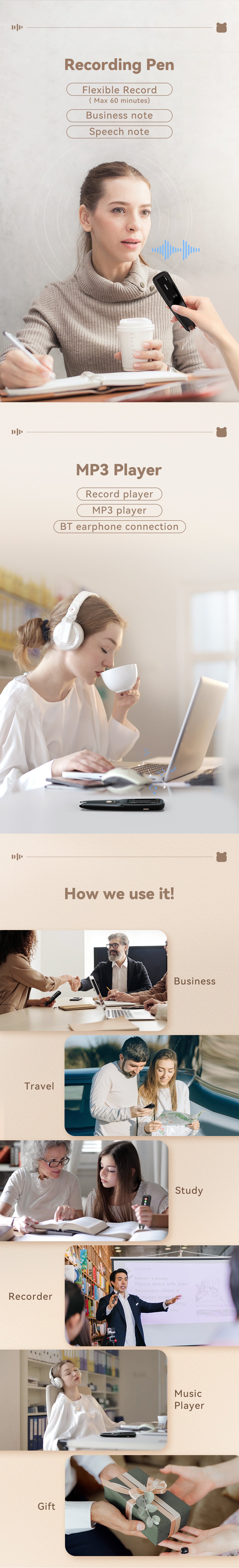 Bolígrafo de traducción PeriPage D2S