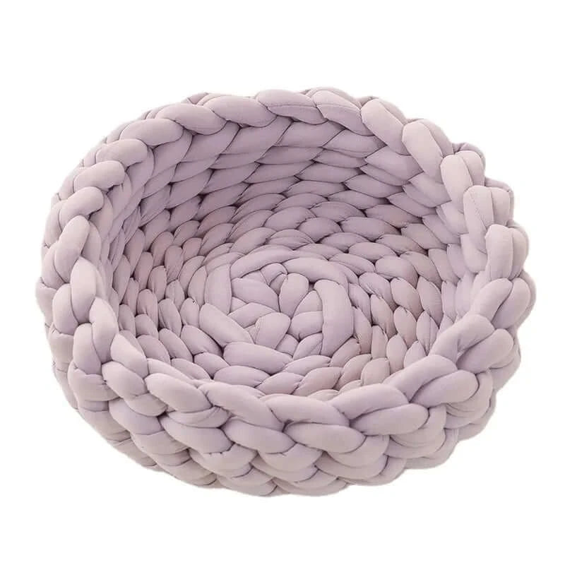 Woven Round Soft Pet Bed