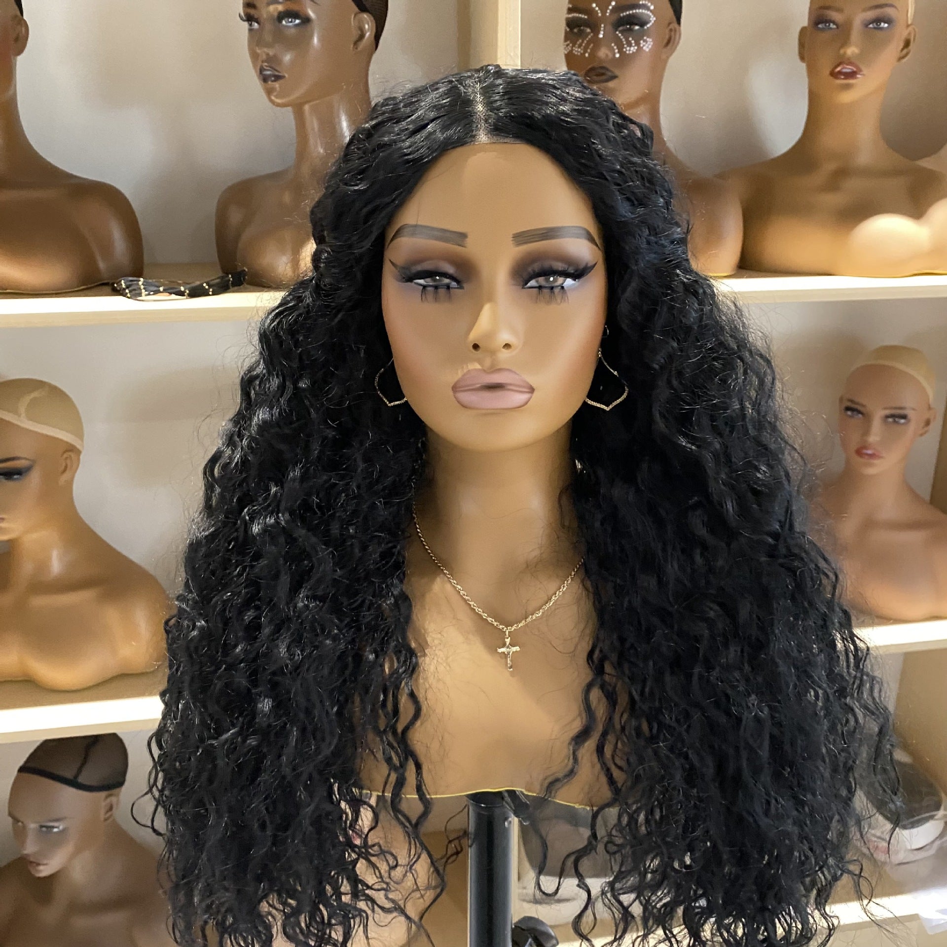 Head Bust Mannequin with Wig Accessories for Photoshoot