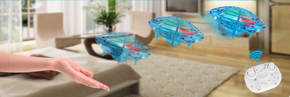 HouDeOS mini UFO drone toy with Remote Control & Gesture Control