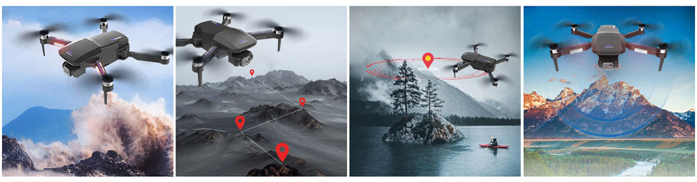 Foldable GPS 5G drone with three-axis gimbal and brushless motor, 2 batteries 60 minutes of life, EIS Anti Shake 4K FHD camer