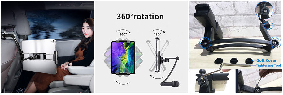 headrest tablet holder