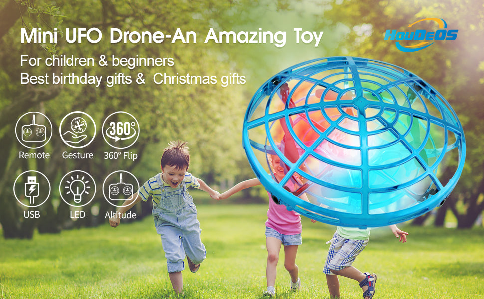 Kids birthday party gifts and perfect Christmas gifts for boys and girls of all ages. HouDeOS Mini UFO Drone