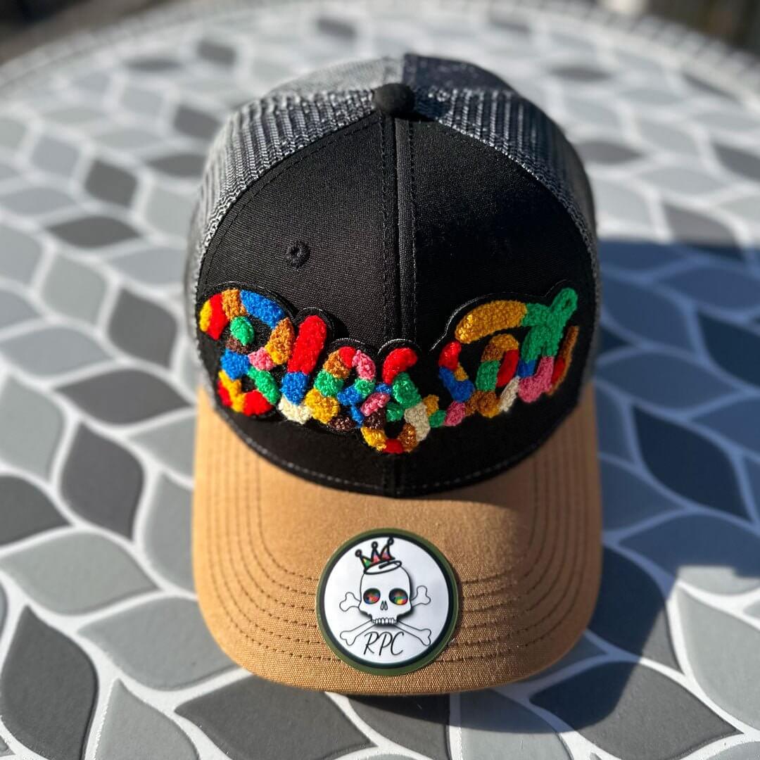 Chenille Blessed Patched Mid-Pro Snapback Trucker Cap