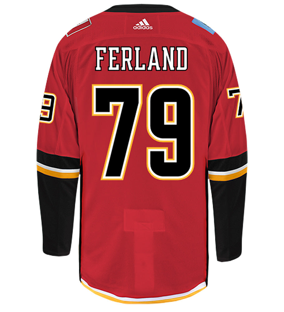 Micheal Ferland Calgary Flames Adidas Authentic Home NHL Hockey Jersey