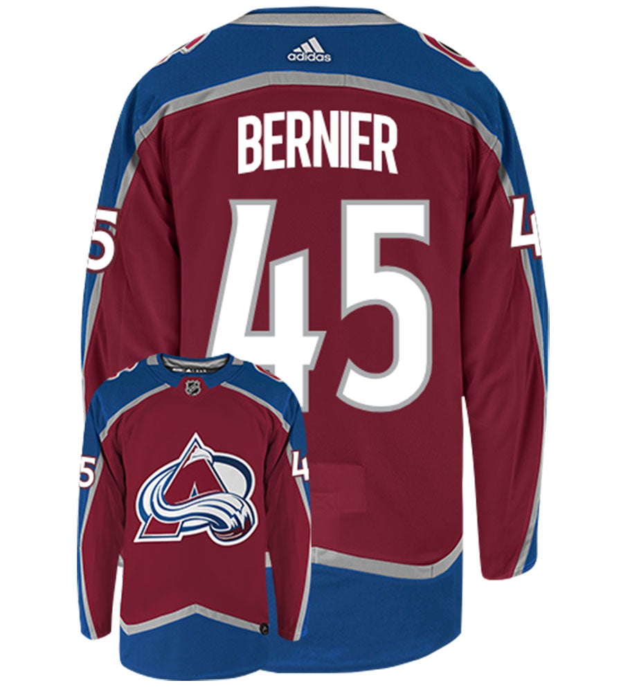 Jonathan Bernier Colorado Avalanche Adidas Authentic Home NHL Hockey Jersey