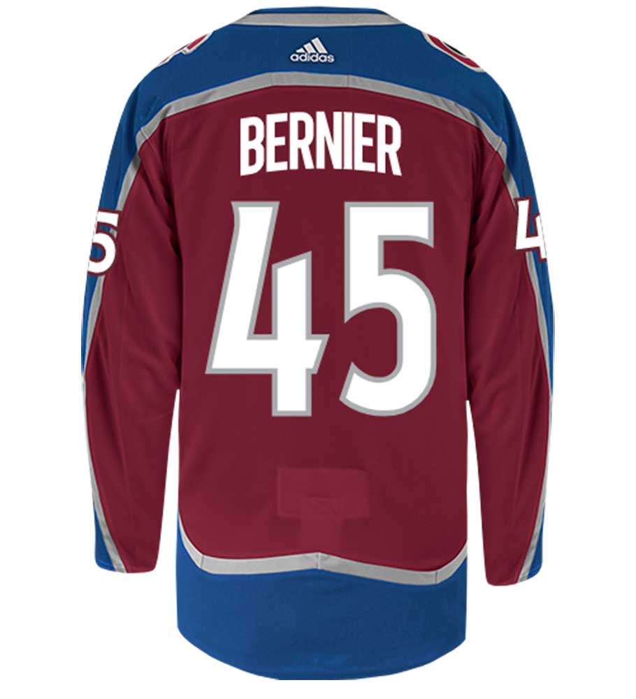 Jonathan Bernier Colorado Avalanche Adidas Authentic Home NHL Hockey Jersey